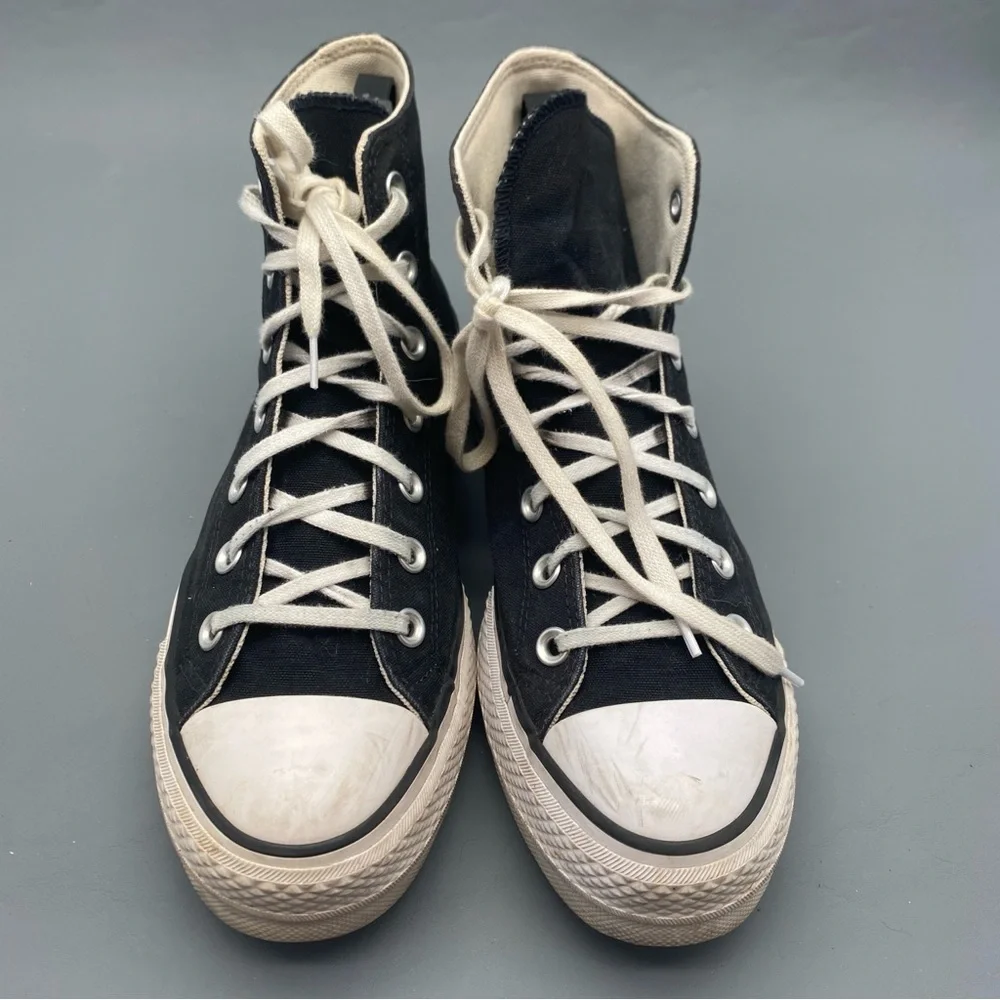 Converse All Star Chuck Taylor High Top Black Sneakers Sz Women 8 - Picture 2 of 10